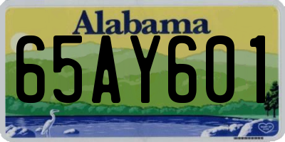 AL license plate 65AY601