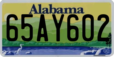 AL license plate 65AY602