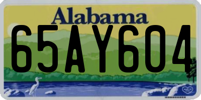 AL license plate 65AY604