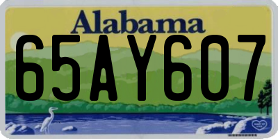 AL license plate 65AY607