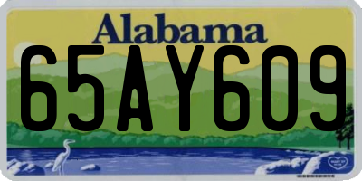 AL license plate 65AY609