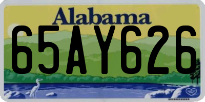 AL license plate 65AY626