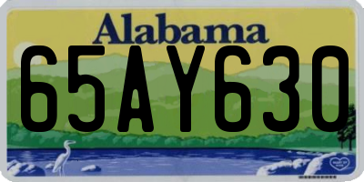 AL license plate 65AY630
