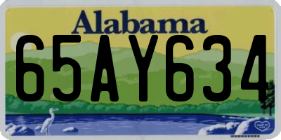 AL license plate 65AY634