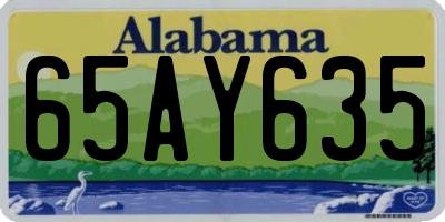 AL license plate 65AY635