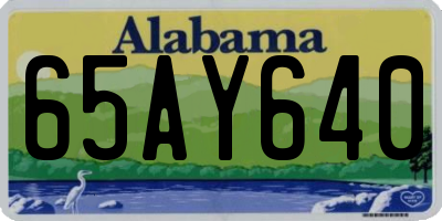 AL license plate 65AY640