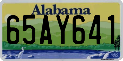AL license plate 65AY641