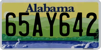 AL license plate 65AY642