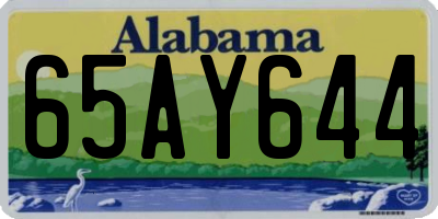 AL license plate 65AY644