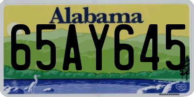 AL license plate 65AY645