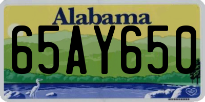 AL license plate 65AY650