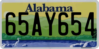 AL license plate 65AY654