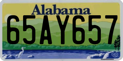 AL license plate 65AY657