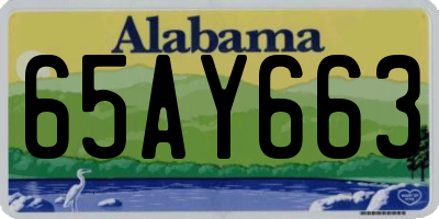 AL license plate 65AY663