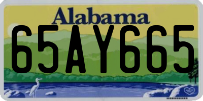AL license plate 65AY665