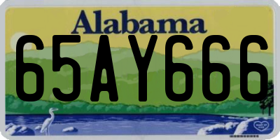 AL license plate 65AY666