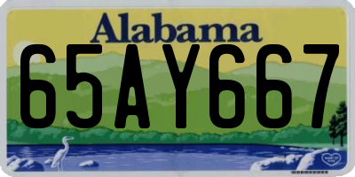 AL license plate 65AY667