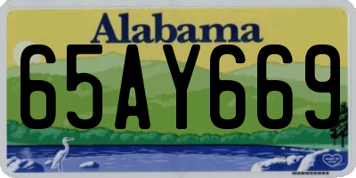 AL license plate 65AY669
