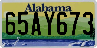 AL license plate 65AY673