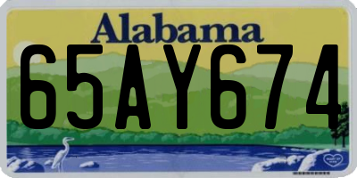 AL license plate 65AY674