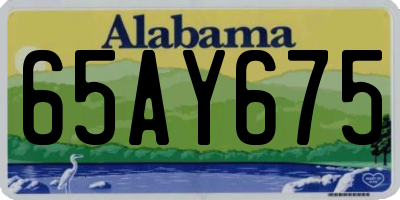 AL license plate 65AY675