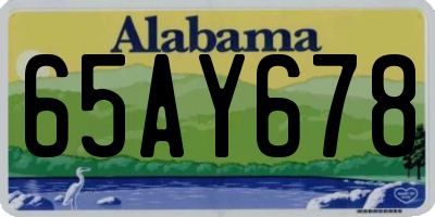 AL license plate 65AY678