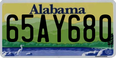 AL license plate 65AY680