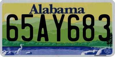 AL license plate 65AY683
