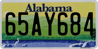 AL license plate 65AY684