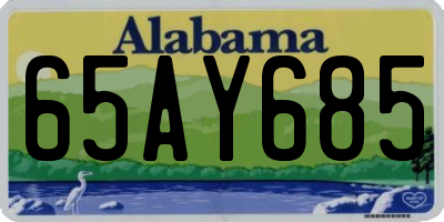 AL license plate 65AY685