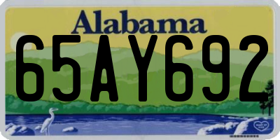 AL license plate 65AY692