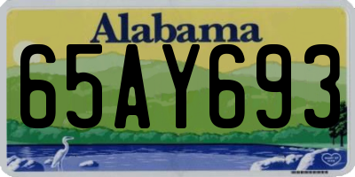 AL license plate 65AY693