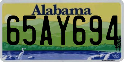 AL license plate 65AY694
