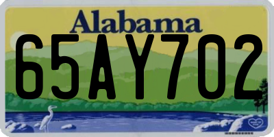 AL license plate 65AY702