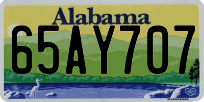 AL license plate 65AY707