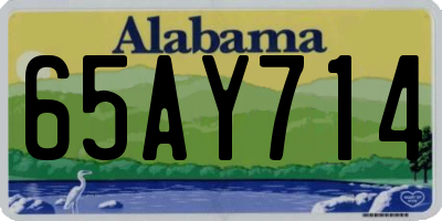 AL license plate 65AY714