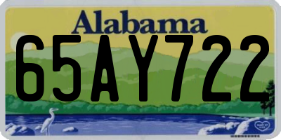 AL license plate 65AY722