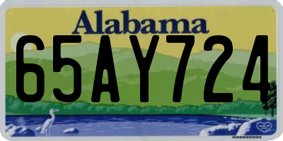 AL license plate 65AY724