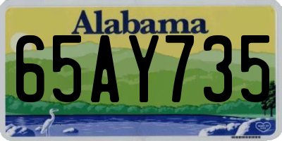 AL license plate 65AY735