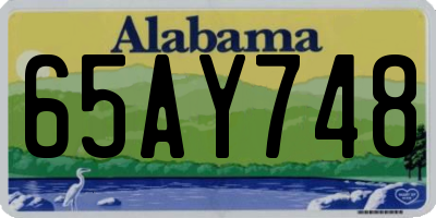 AL license plate 65AY748