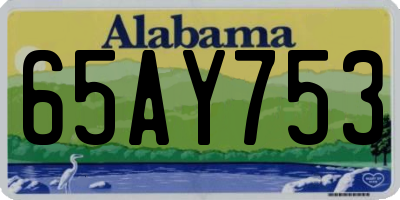 AL license plate 65AY753
