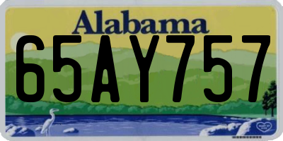 AL license plate 65AY757