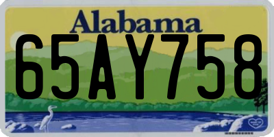 AL license plate 65AY758