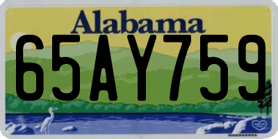 AL license plate 65AY759