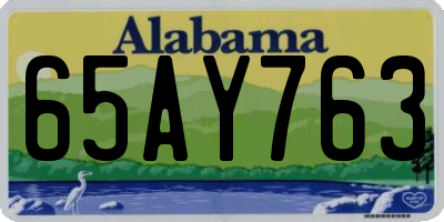 AL license plate 65AY763