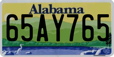 AL license plate 65AY765