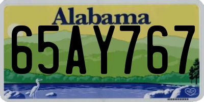 AL license plate 65AY767