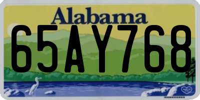 AL license plate 65AY768