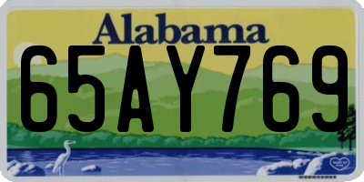 AL license plate 65AY769