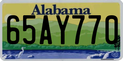 AL license plate 65AY770
